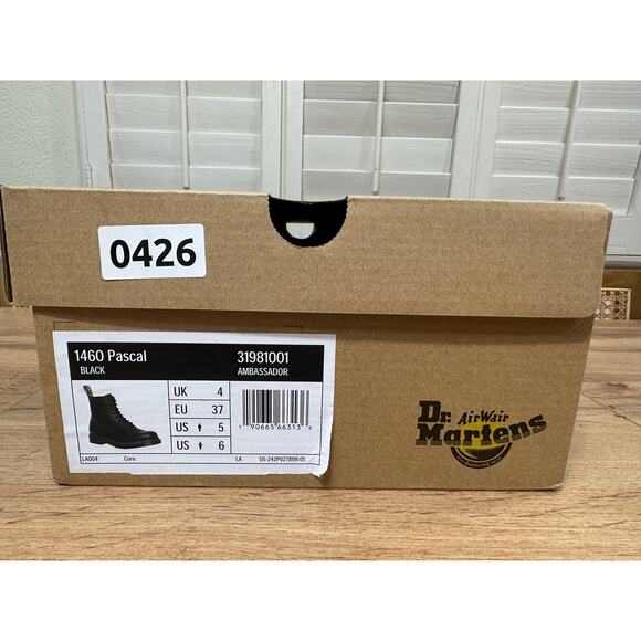 Dr. Martens 1460 Pascal Ambassador Soft Leather Boots Black Size 6 L 5 M NIB - Picture 15 of 16
